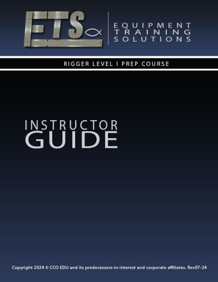 EN - Rigger Level I (RIG-I) - Instructor Guide
