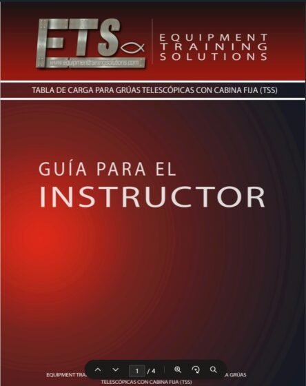 Grúa Telescópica Con Cabina Fija (TSS)- Guía de Instructor